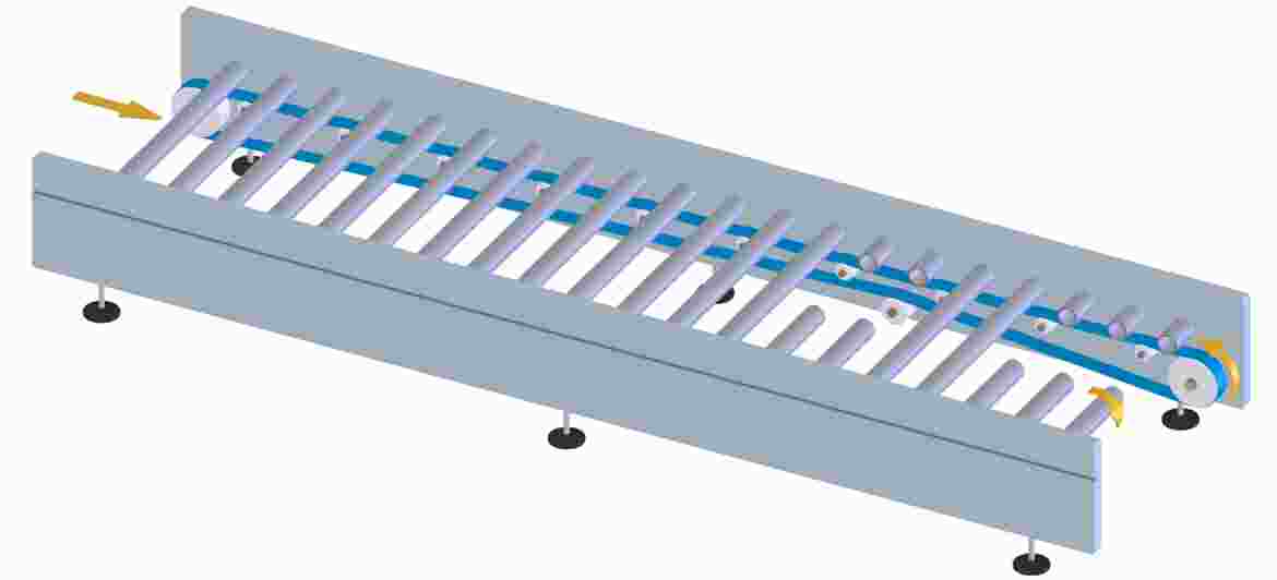 No manuseamento de material, as transportadoras de rolos são essenciais. Não apenas para o transporte de A para B - os processos de recolha de encomendas ou de separação também podem ser executados por transportadoras de rolos.