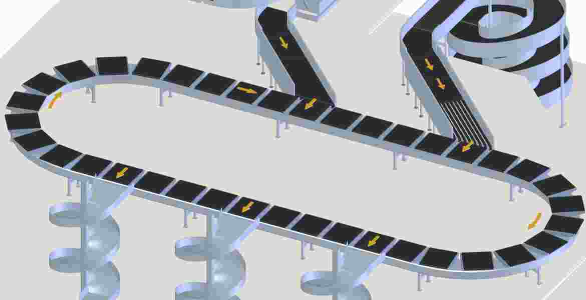行李分拣系统安装了高速输送带（配备交叉带和倾斜托盘分拣机），从而将传送时间降到最少。 
