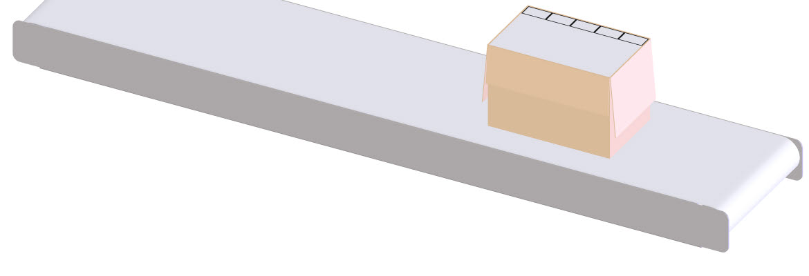 As caixas cheias de múltiplos maços de tabaco são muitas vezes transportadas para uma zona central de paletização. Durante o transporte, passam por diferentes passos de separação para chegarem ao local correto.
