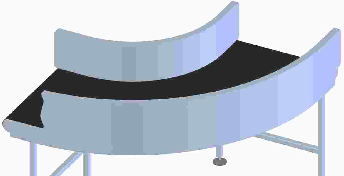 Curved Belts must be able to handle heavy loads and transport luggage smoothly.