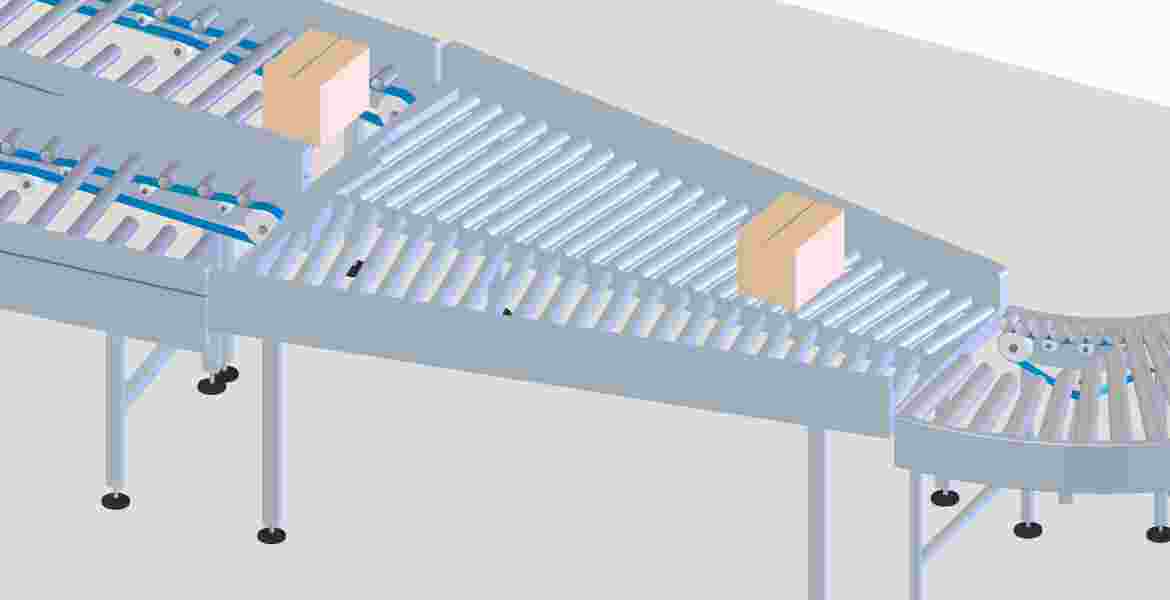 Urządzenie do automatycznego ustawiania paczek w rzędy (APS) przekształca prosty system przepływu elementów luzem w ergonomiczny i wydajny roboczo system, zapewniając kontrolę ruchu paczek zarówno w dół jak i w górę linii.