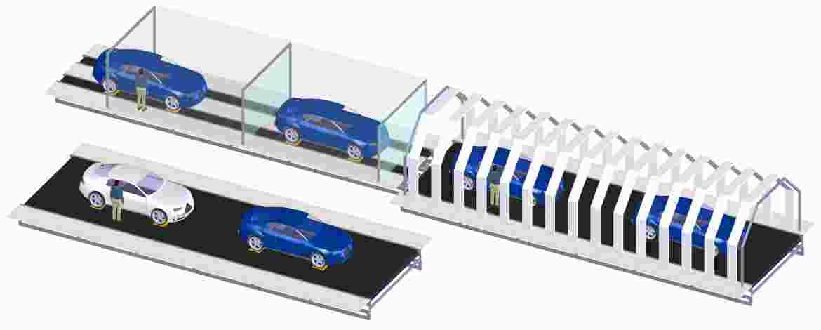 Met auto's op de transportbanden geladen begint de sterkte en slijtvastheid van de transportbanden een belangrijke rol te spelen. Via innovatieve ontwerpen en met behulp van FEA-analyse hebben we een combinatie van de sterkste materialen gekozen en hebben een transportbandontwerp gemaakt met insert-technologie, om te zorgen voor een hoge treksterkte en een superieure slijtvastheid.