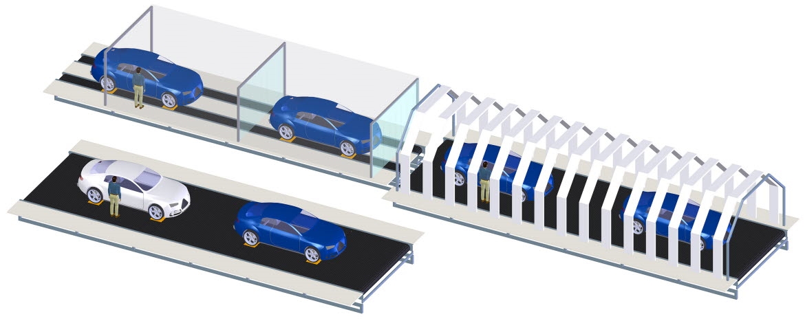 Při přesunu aut na dopravníku hraje důležitou roli pevnost pásu a jeho odolnost proti opotřebení. Díky inovativnímu designu za použití FEA analýzy můžeme nabídnout jedny z nejpevnějších a nejodolnějších pásů v oboru. Důležitou vlastností našich pásů je protiskluzový povrch bez elektrostatických výbojů a pulzování.