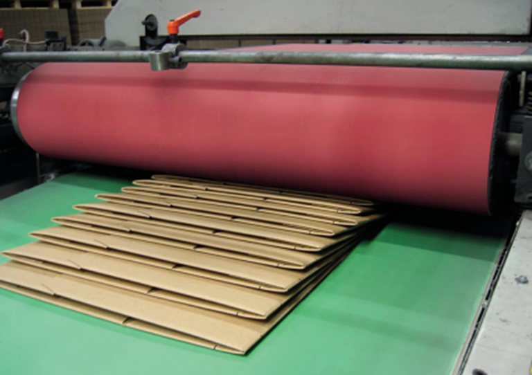 Andruckbänder für die Wellpappenindustrie (für Oberteil und Naht)