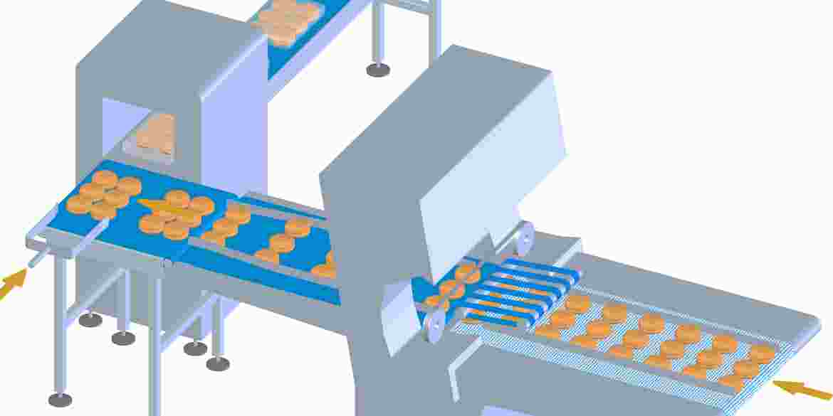 Ostatni etap produkcji obejmuje cięcie na kawałki, pakowanie w torebki, uszczelnianie i przenoszenie gotowych produktów na koniec linii produkcyjnej. Tam również odbywa się końcowa kontrola, w tym również wykrywanie zawartości metalu i ważenie.