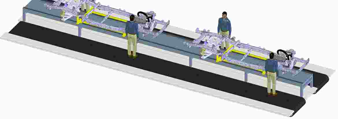 En entornos en los que la seguridad del trabajador y el rendimiento son esenciales, el transporte de trabajadores durante las actividades de montaje e inspección proporciona un entorno de trabajo seguro y ergonómico.  Las superficies sin vibraciones, la seguridad del dispositivo sensible a la electroestática y el antideslizamiento son características importantes de nuestras soluciones de banda que garantizan las mejores condiciones operativas del trabajador.